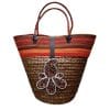 Lamu Palm Leaf Basket with Beaded Handles and Beaded Closure