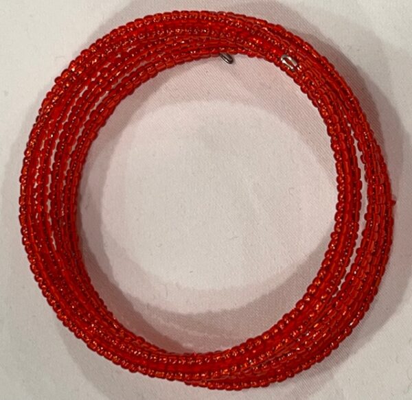 Adjustable Red beaded bracelet