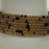 Adjustable gold & black beaded bracelet