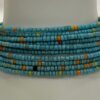 Adjustable blue & orange beaded bracelet