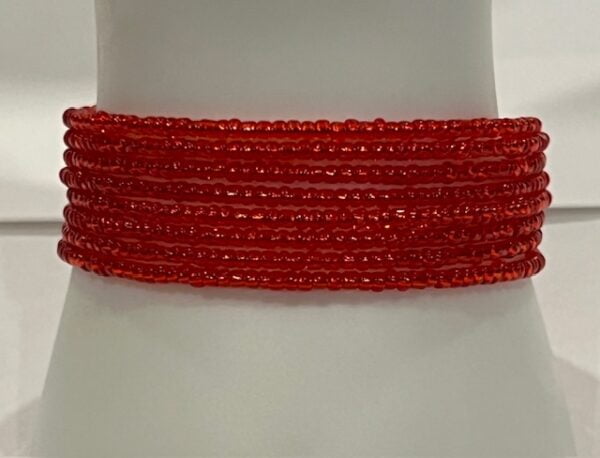 Adjustable Red beaded bracelet