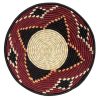 Maroon, Black and Natural Toro basket Bowl - 12 Inches