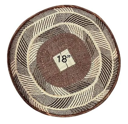 Tonga Basket with circles and line pattern - 18 Inches