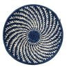 Blue & White Raffia Basket