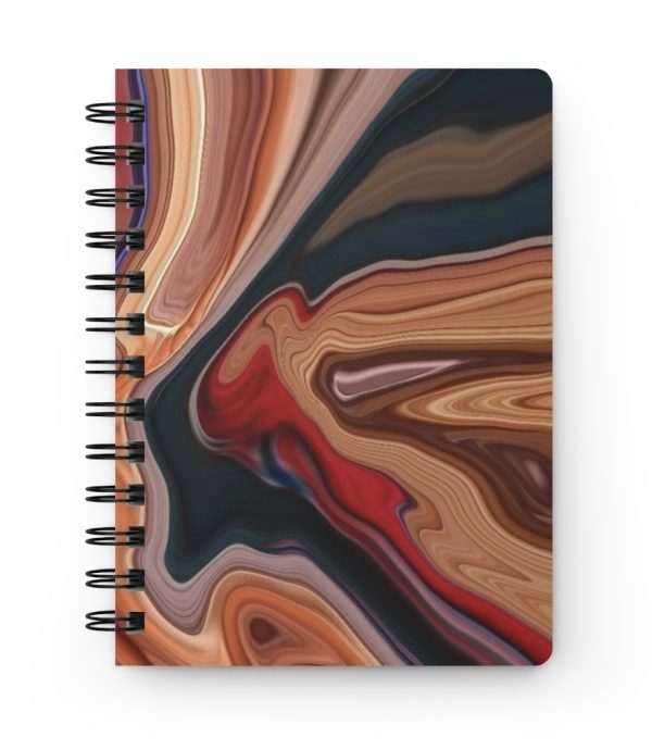 Red Poured Acrylic Art Spiral Bound-Journal - Image 3