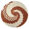 Natural and Ocre Sisal basket Bowl with a Swirl Design - 12 Inches