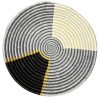 Grey, Black and Natural Sisal basket Bowl - 12 Inches
