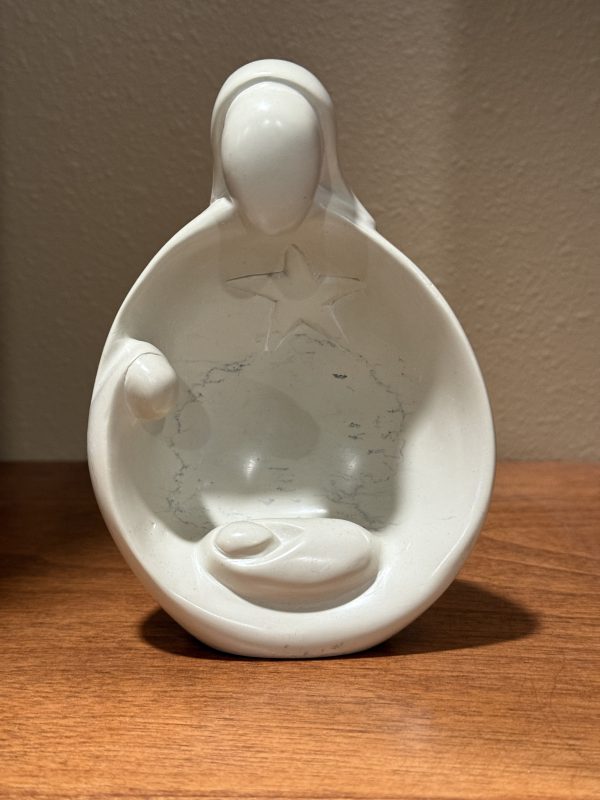 One Piece Natural Kisii Soapstone Nativity - Holy Family - Image 3