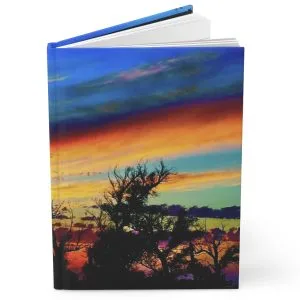 The Zen Matte Ruled Hardcover Journal with Sunset Photograhy Cover Design