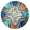 Grey, Blue, Teal and Ocre Sisal basket Bowl - 12 Inches