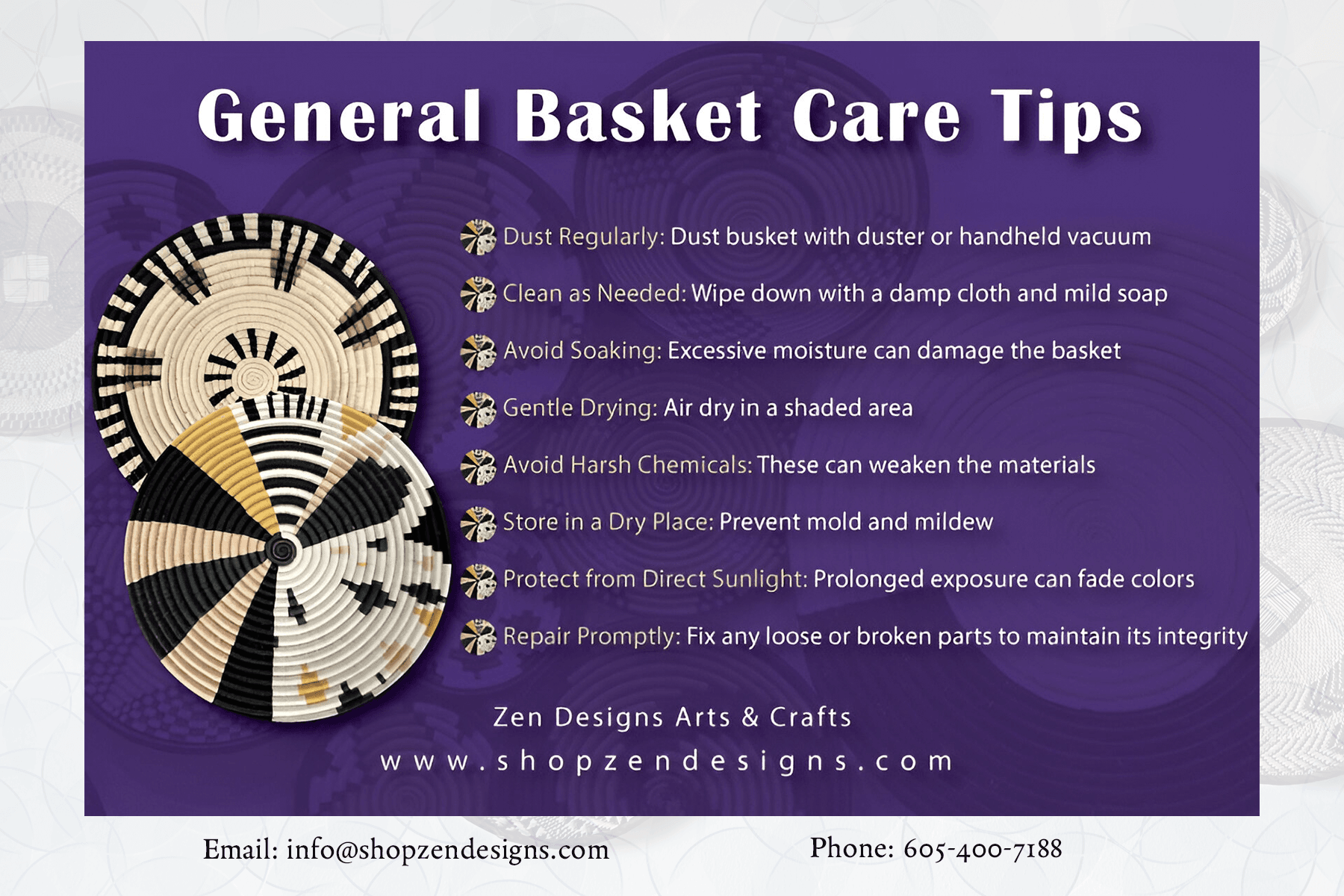 Brown Raffia Nesting Baskets - Set of three 6 to 9 inches - Image 10