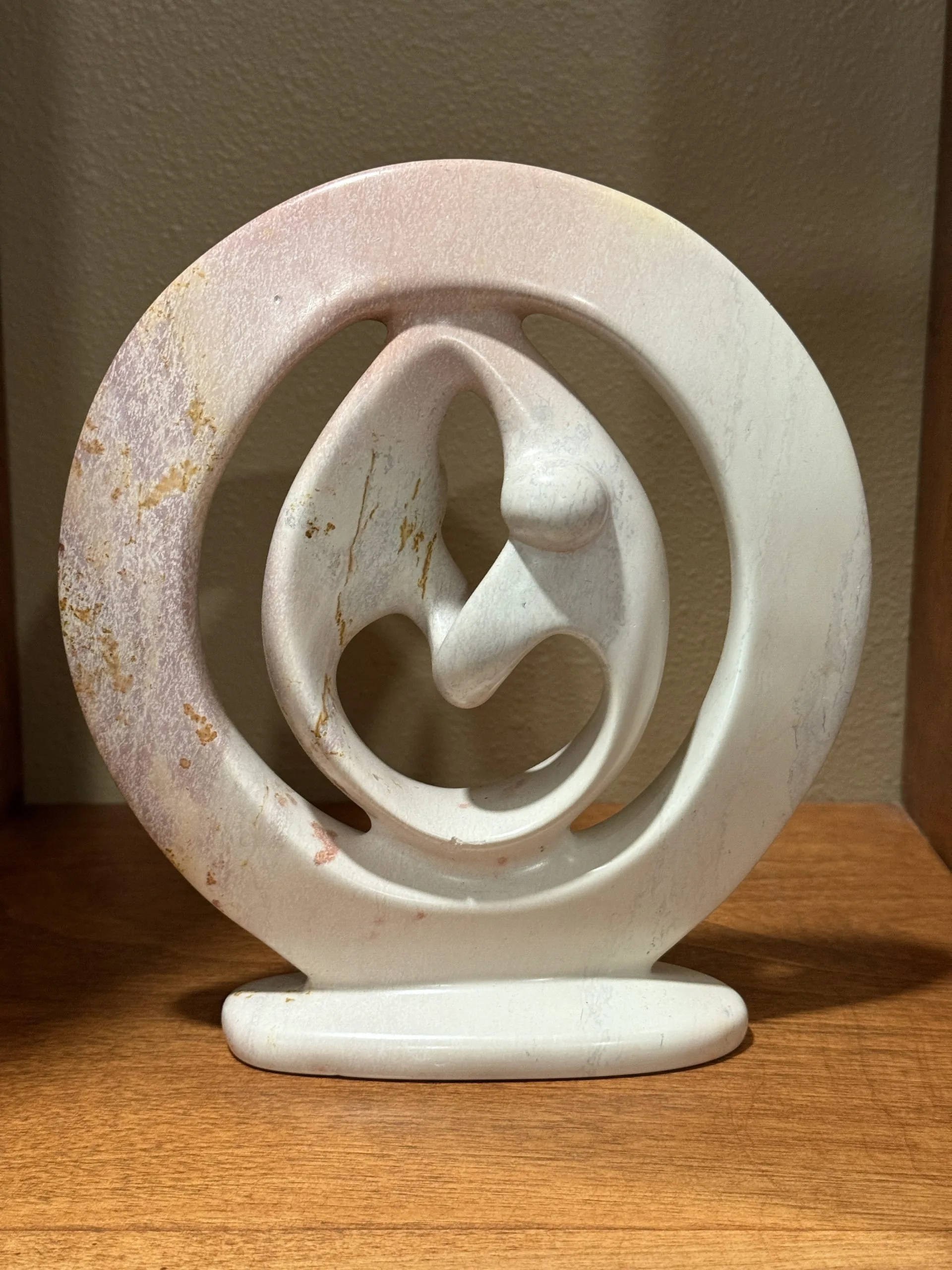 Lovers Embrace Soapstone Sculpture, 10, 8 and 6 Inches tall - Image 7