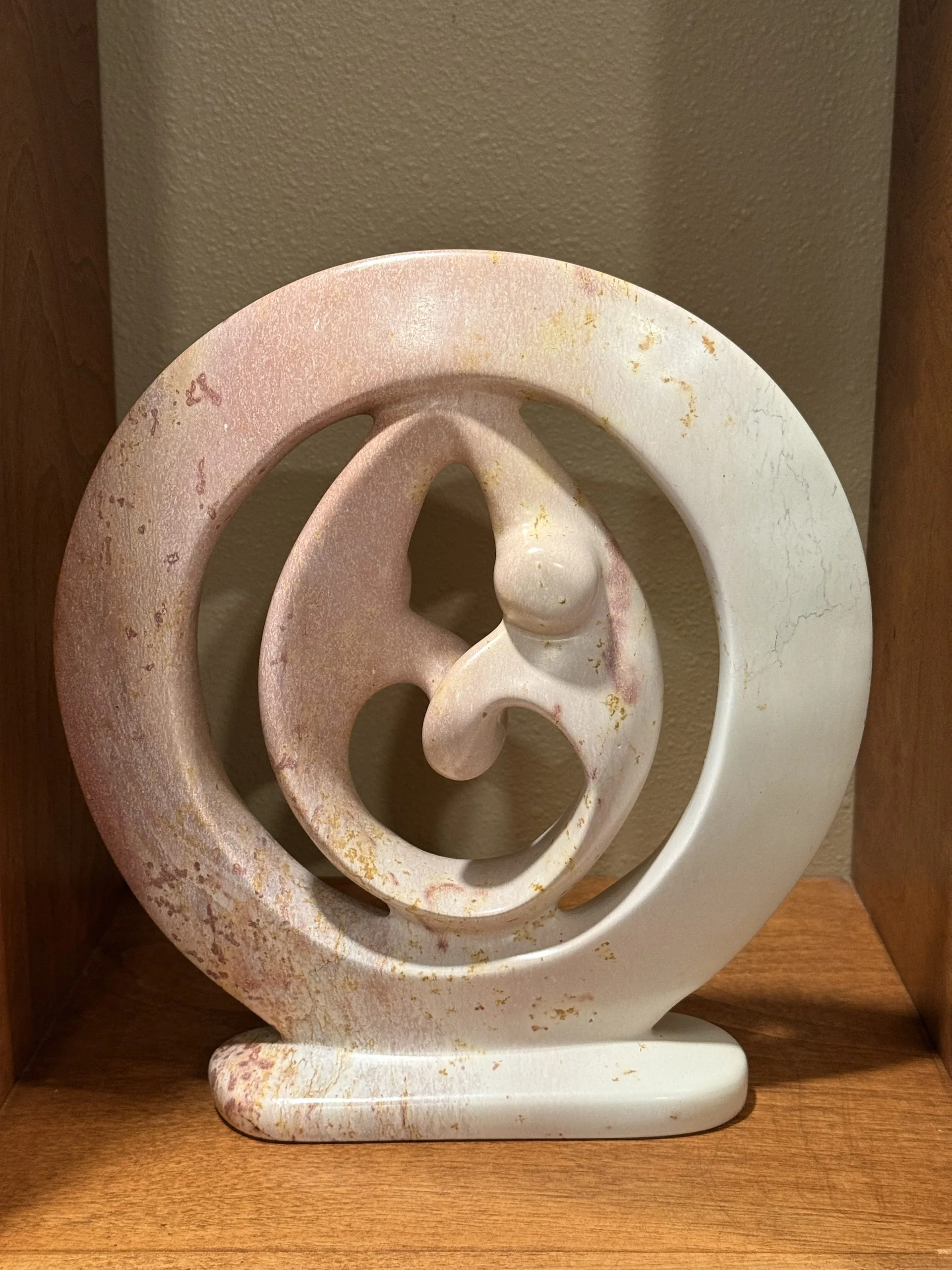 Lovers Embrace Soapstone Sculpture, 10, 8 and 6 Inches tall - Image 5