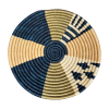 Laurel, Blue, Tan and Natural Sisal basket Bowl with Abstract Design - 12 Inches