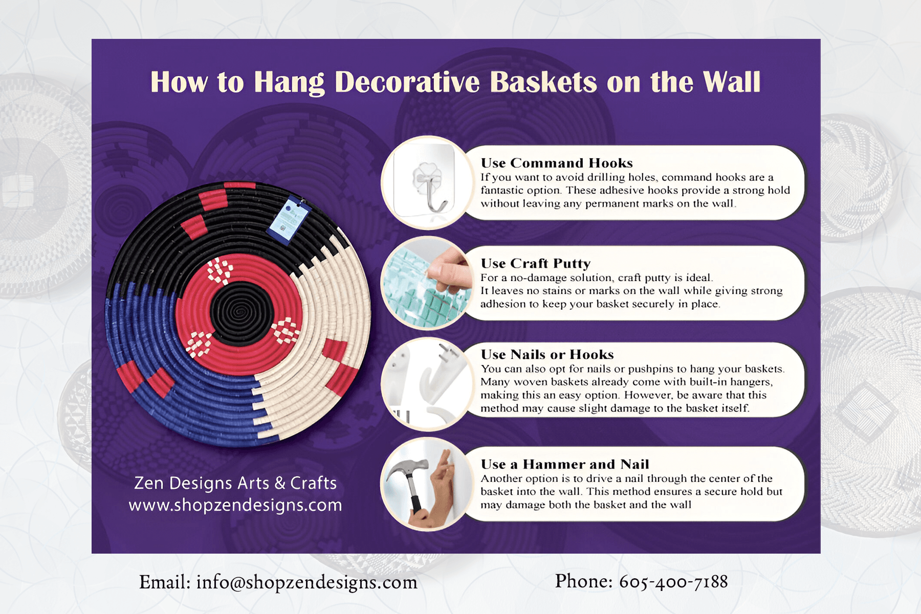 Handwoven African Raffia Basket Plate Mat for Wall Hanging Decor in Orange and Natural - 3 Sizes - Image 10