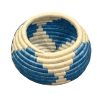Handwoven Sisal Trinket in Blue & White