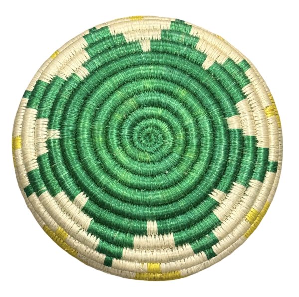 Handwoven Sisal Trinkets in Green & Yellow - Image 4