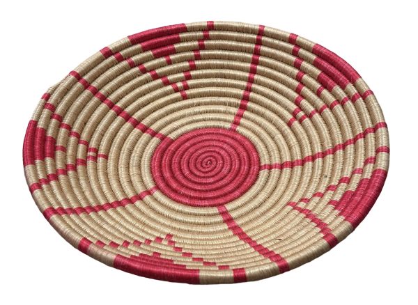 Pink, Tan Sisal Basket Bowls - 12”, 10”, 8” - Image 4
