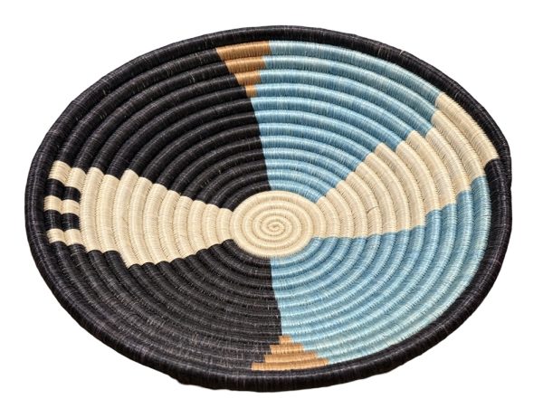 Blue, Black, Sisal Baskets - 12”, 10”, 8” - Image 4