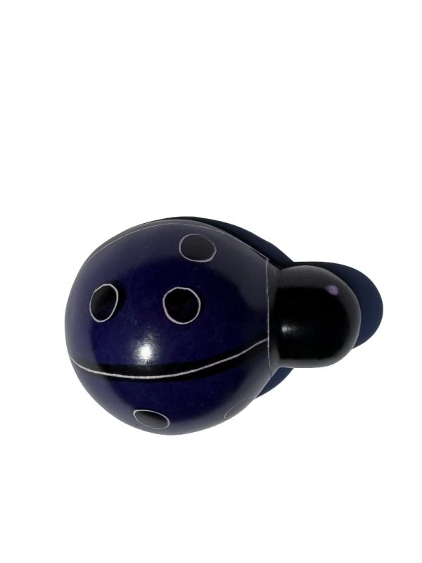Soapstone Ladybug Figurine Sculpture (Royal Indigo) - Image 3