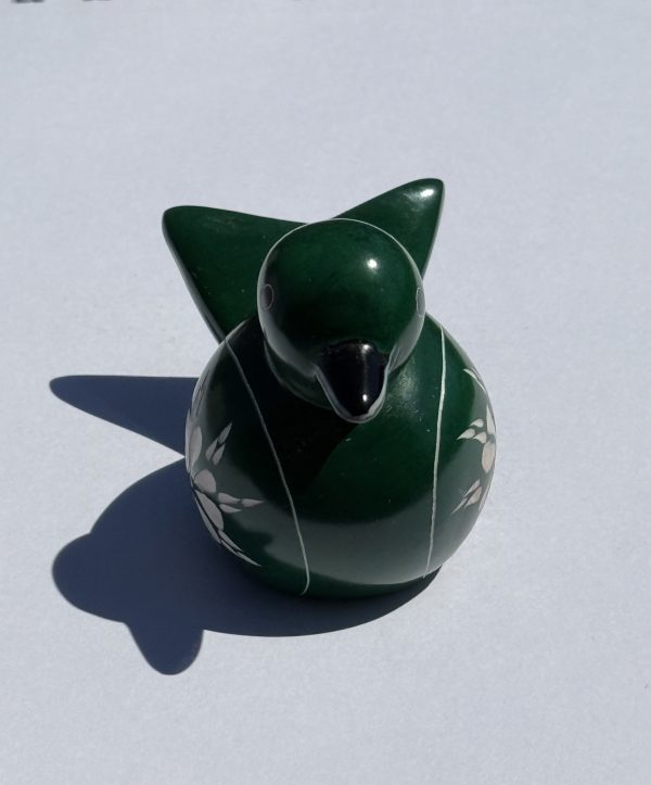 Soapstone Bird Figurine Sculpture (Green) - Image 4
