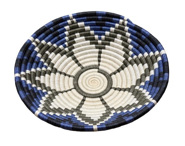 Blue and Natural Basket Bowls - 12”, 10”, 8” - Image 4