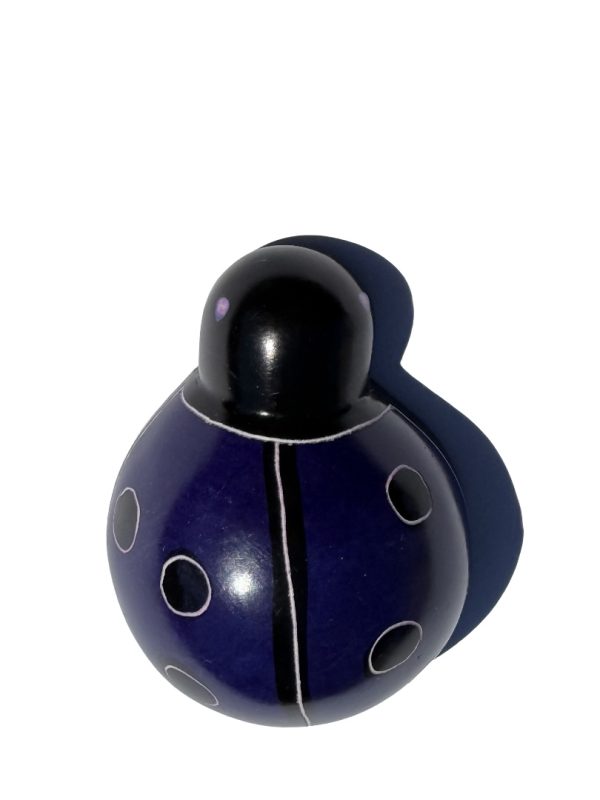 Soapstone Ladybug Figurine Sculpture (Royal Indigo)