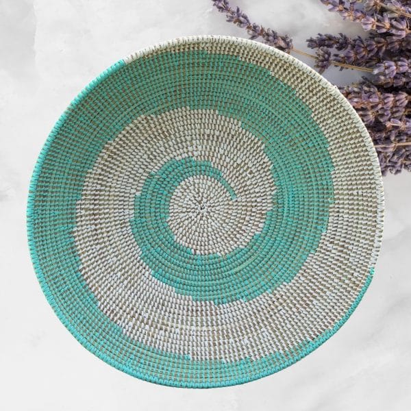 Handwoven Colorful Boho Senegalese Basket Bowls with Plain Designs, Various Minimalist Colors - Image 6