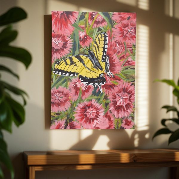 Ready to Hang Original Vibrant Landscape Canvas Paintings, 22 Inches by 16 Inches - Image 2