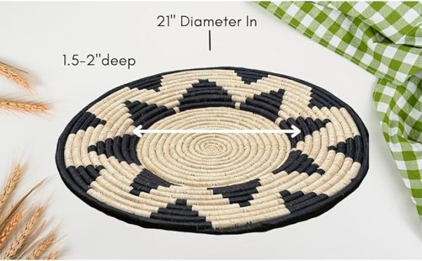Natural, Black Plate Mat -21" - Image 4