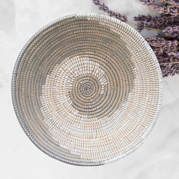 Handwoven Colorful Boho Senegalese Basket Bowls with Plain Designs, Various Minimalist Colors - Image 5