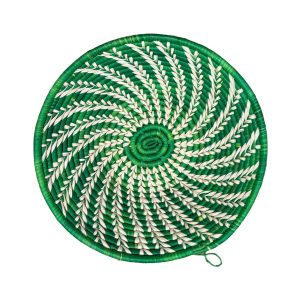 Green Raffia Bowl - 12"