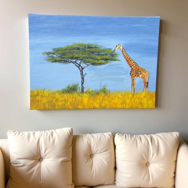 Ready to Hang Original Vibrant Landscape Canvas Paintings, 22 Inches by 16 Inches - Image 3