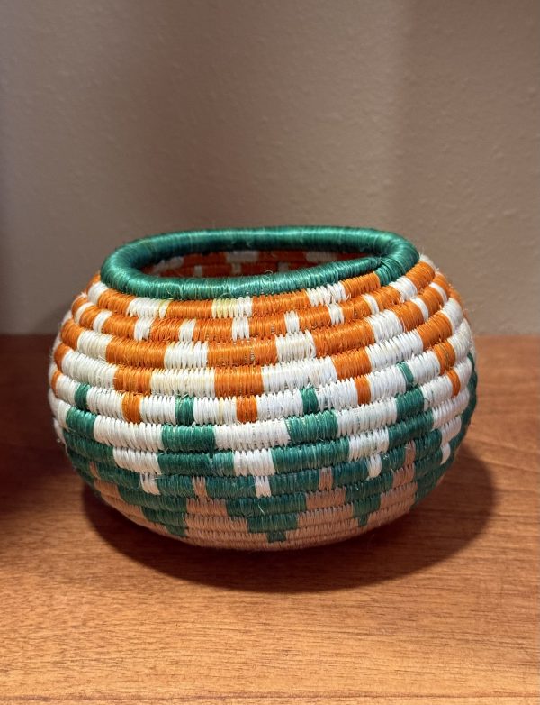 Geo Orange Green Sisal Trinket - Image 3