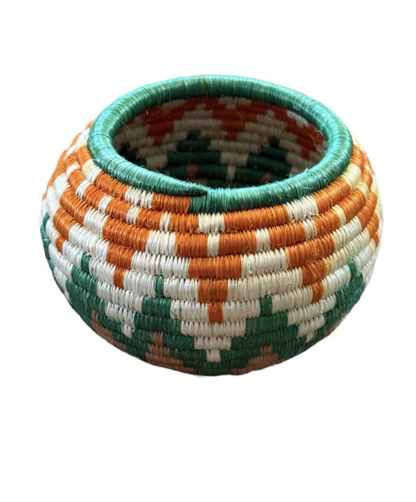 Geo Orange Green Sisal Trinket - Image 2