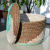 Colorful Handwoven Lidded Senegalese Shelf Baskets, Various Colors