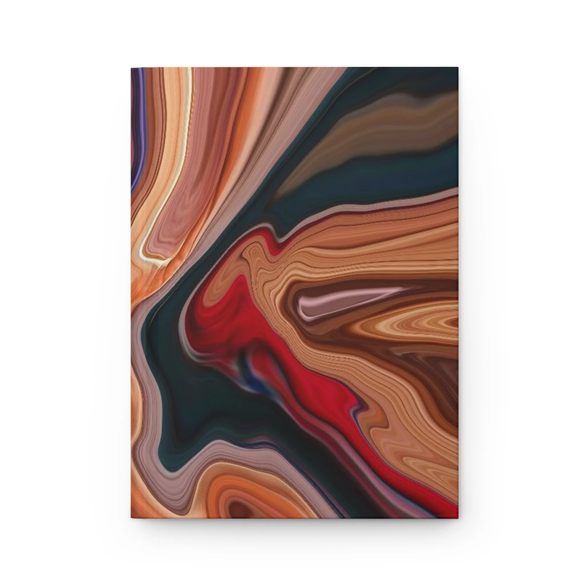 Ruled Hardcover Journal with Matte Red, Black, Desert Acrylic Cover, Fountain Pen Friendly, Gift for Writers, Note Taking or Travel Notebook - Image 4
