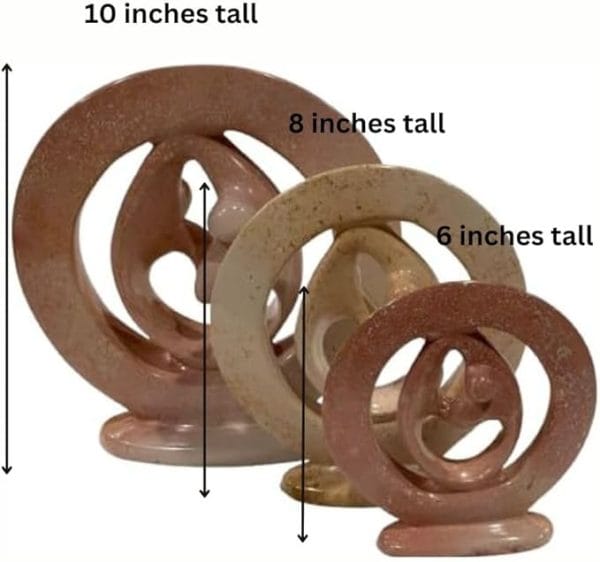 Elegant Kisii Soapstone Sculpture - Lovers Embrace - Image 6