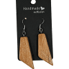 Quadrilateral Shaped Reclaimed Wood Earrings - Light Wood