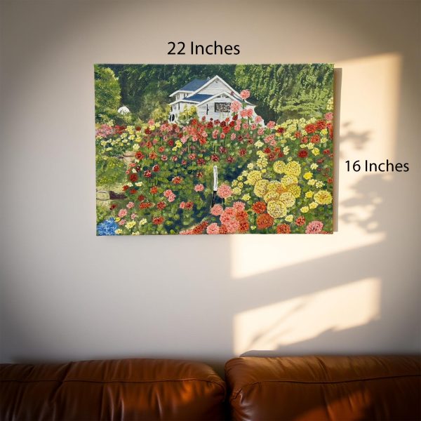 Ready to Hang Original Vibrant Landscape Canvas Paintings, 22 Inches by 16 Inches - Image 5