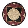 Maroon, Black, and Natural Toro Basket Bowl - 12”