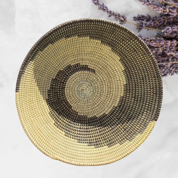 Handwoven Colorful Boho Extra-large Senegalese Basket Bowls with Swirl Designs, various colors and Sizes - Image 6