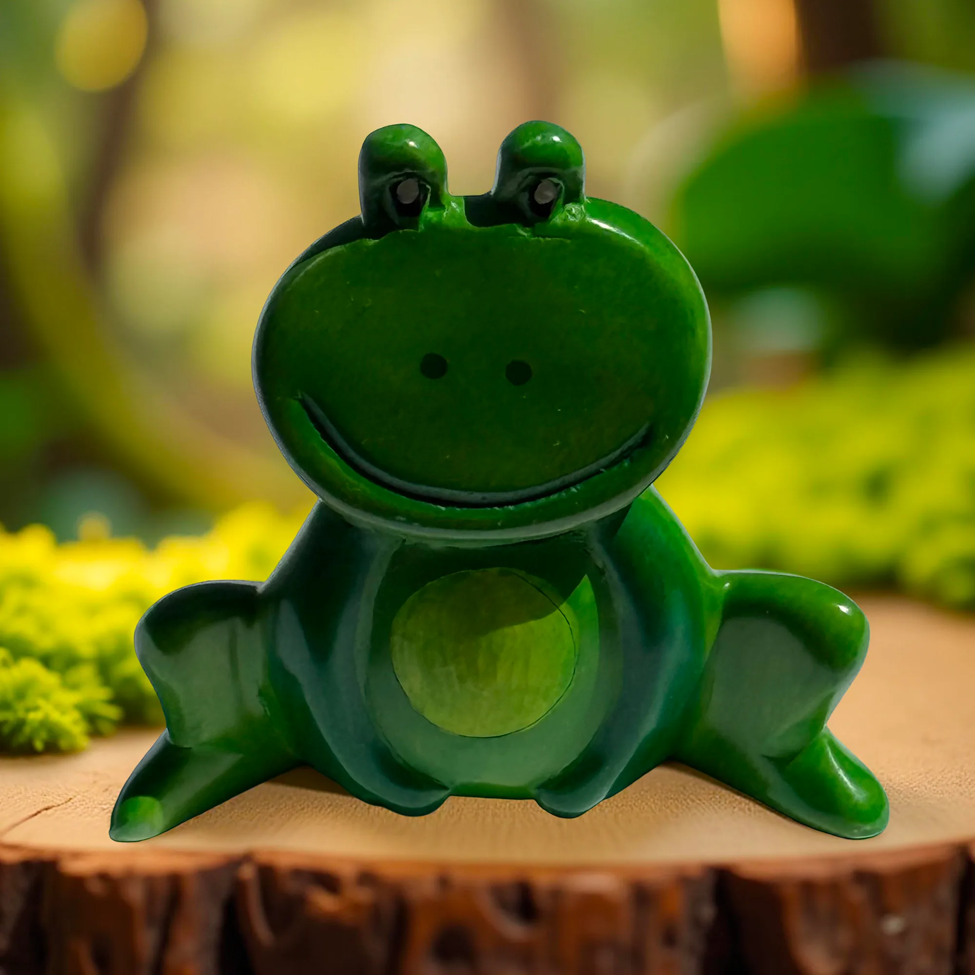Green Frog Figurine