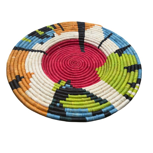 Handwoven Abstract Raffia Wall Hanging Plate Mat Sets - Various Sizes - Image 3