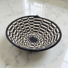 Black, Natural Raffia-12"
