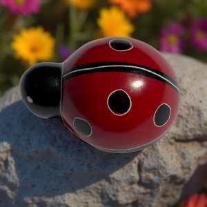 Soapstone Ladybug Figurine Sculpture
