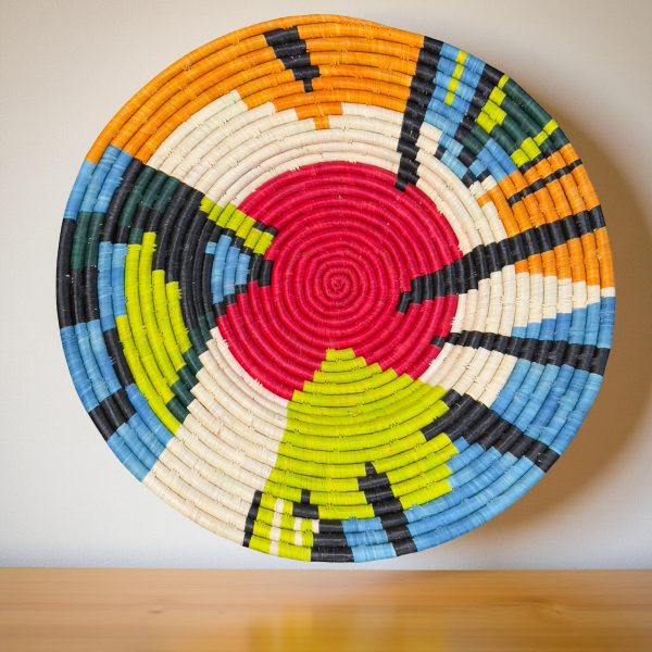 Handwoven Abstract Raffia Wall Hanging Plate Mat Sets - Various Sizes - Image 5
