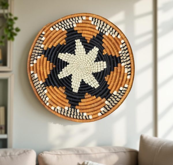 Orange, Black Plate Mat, 3 sizes