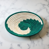 Green swirl Raffia Bowl - 12"