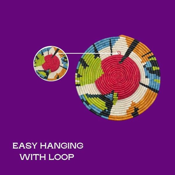 Handwoven Abstract Raffia Wall Hanging Plate Mat Sets - Various Sizes - Image 4